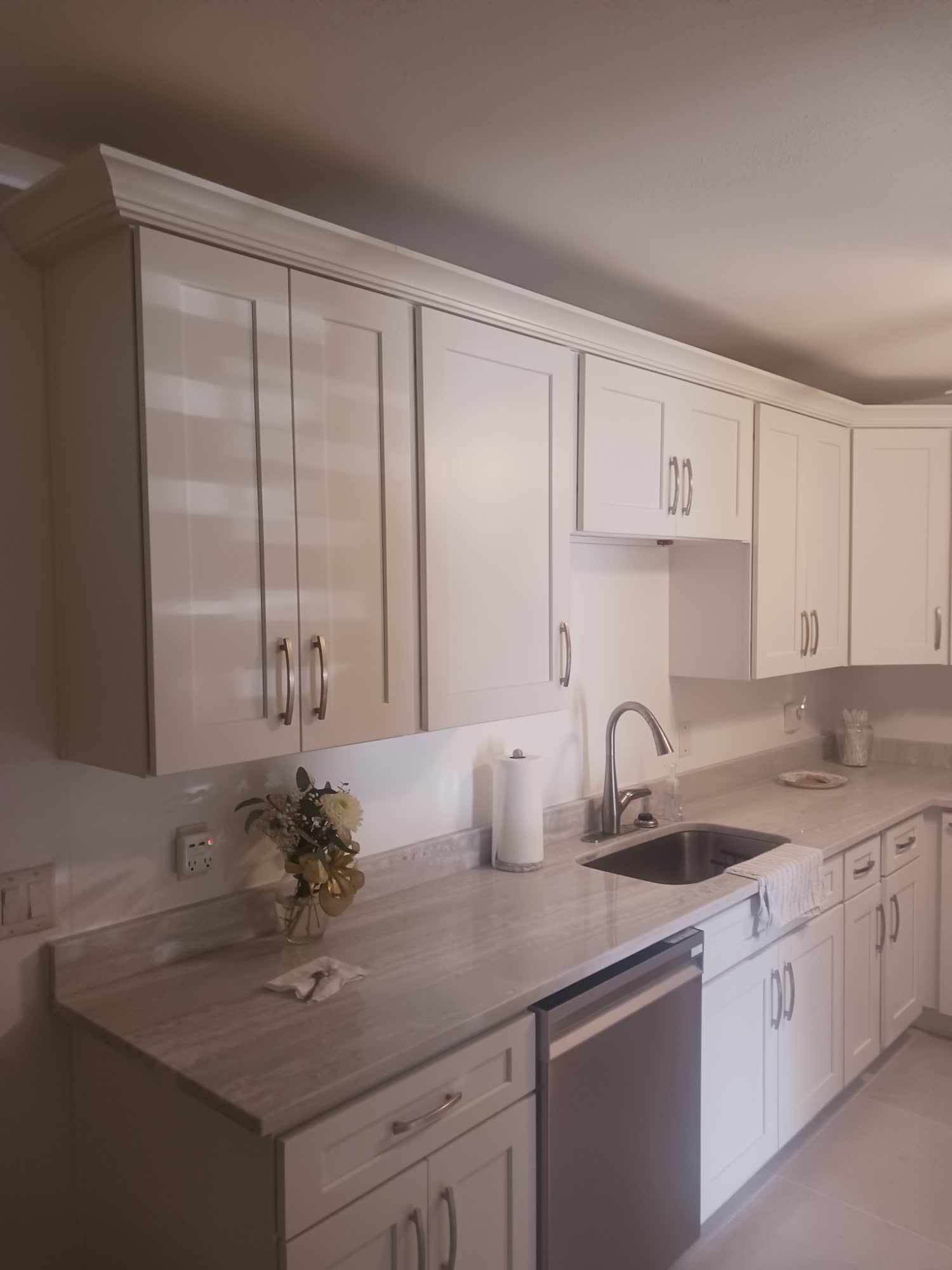 White Kitchen Crown Molding Tampa