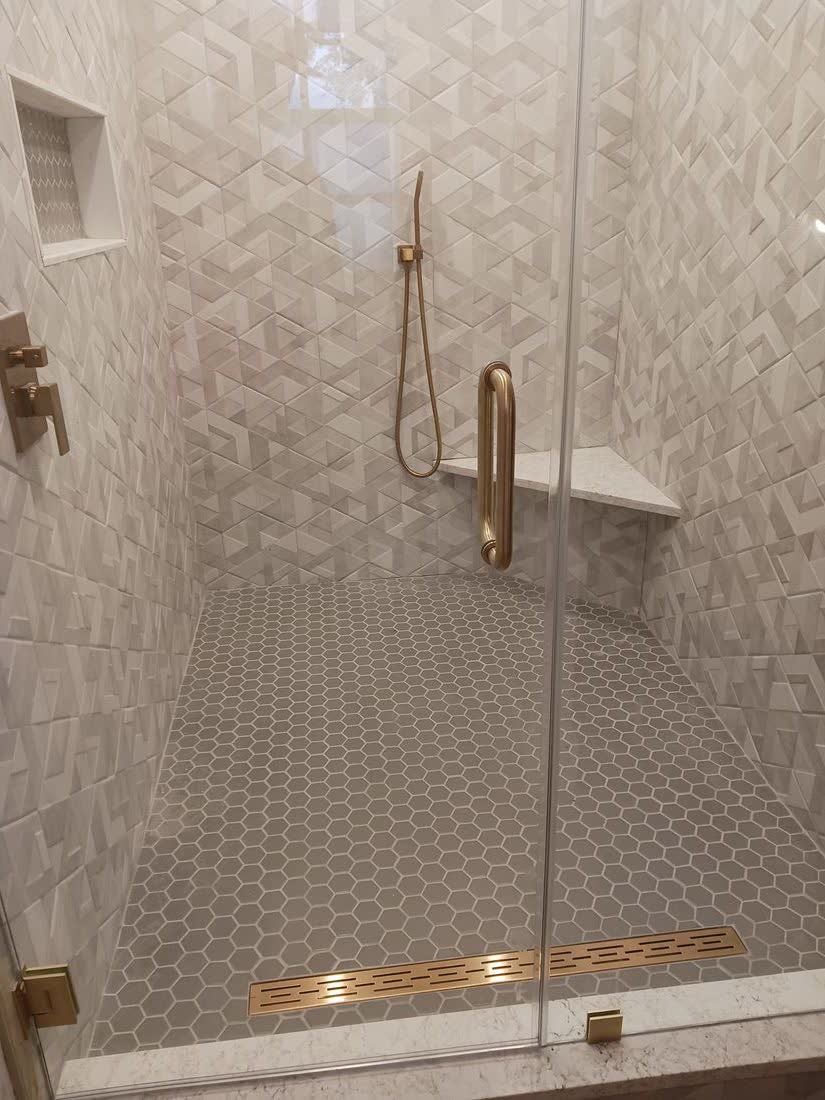 Custom Shower Gold Brushed Nickel Tampa