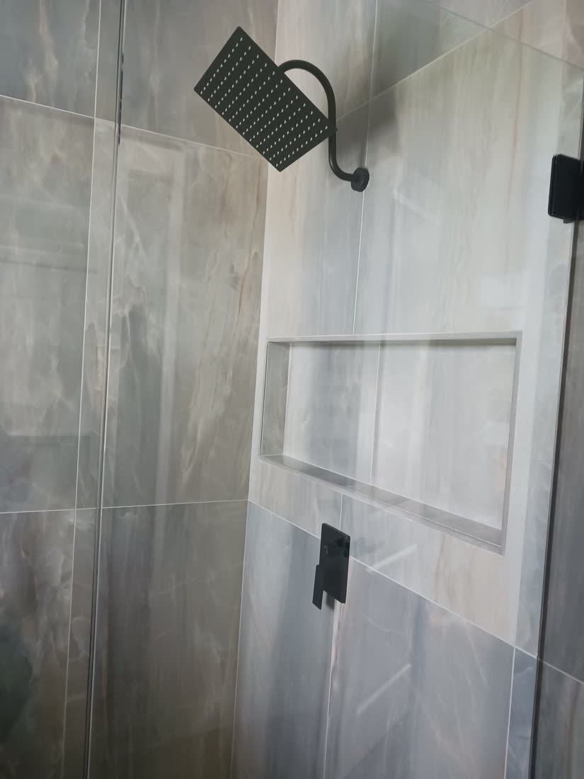 Rain Head Shower Black Hardware Tampa
