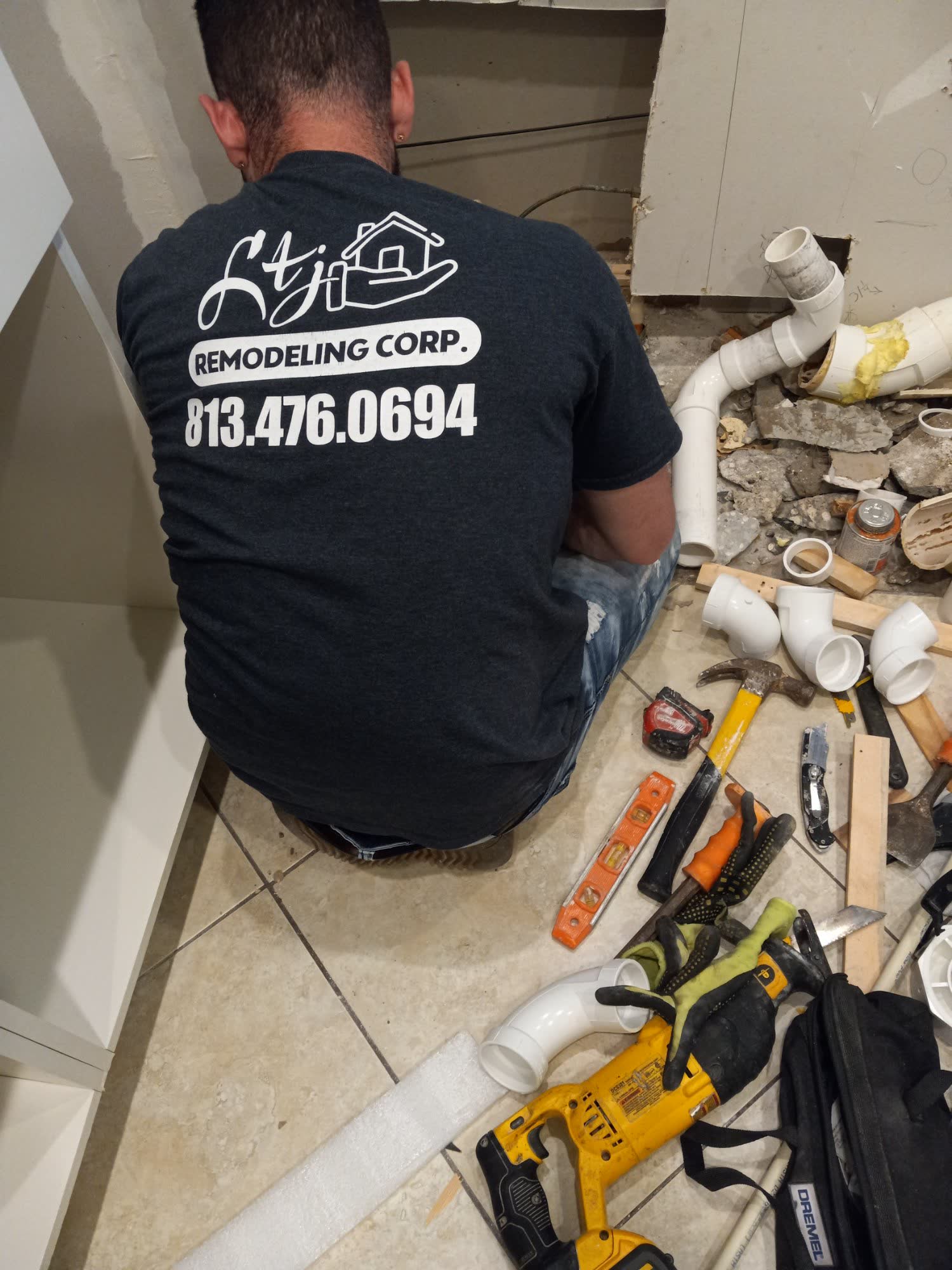 LTJ Remodeling Owner Working Tampa